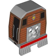 Duplo Train Front, Thomas & Friends, Toby Face / Light Bluish Gray