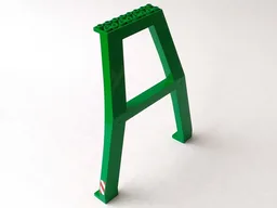 Support Crane Stand Double - No Studs on Cross-Brace with Red and White Danger Stripes Pattern on Both Sides (Stickers) - Set 7939
