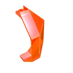 Panel 3 x 3 x 6 Corner Convex / Trans-Neon Orange