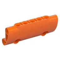 Technic Panel Curved 7 x 3 with 2 Pin Holes through Panel Surface / Orange
