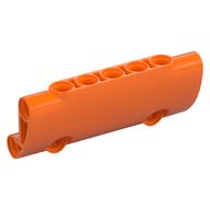 Lego Technic Panel Curved 7 x 3 with 2 Pin Holes through Panel Surface / Orange