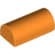 Brick Curved 1 x 2 x 2/3 Double Curved Top, No Studs / Orange