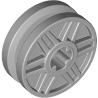 Lego Wheel 18 x 8 with Fake Bolts and Shallow Spokes and Axle Hole / Light Bluish Gray