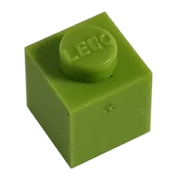 Modulex Brick 1 x 1 with LEGO on Stud / Modulex Pastel Green