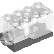 Sound Brick 2 x 4 x 2 Clear Top - Revving Motor Sound / Trans-Clear