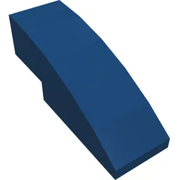 Brick Curved 3 x 1 No Studs / Dark Blue