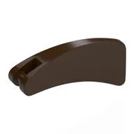 Animal Body Part, Fin 2 x4 with Handle / Dark Brown