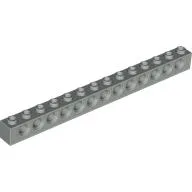 Technic Brick 1 x 14 [13 Pin Holes] / Light Gray