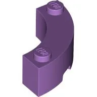 Brick Round Corner 3 x 3 Macaroni with 2 Studs / Medium Lavender