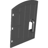 Duplo Door 1 x 4 x 4 with Rounded Top and Handle - Castle / Black