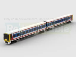 4-Wide Class 165 Networker Turbo 2-Carriage DMU Train in Network Southeast Livery