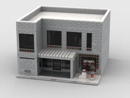Christmas Edition of the MOC-54681 Bauhaus-style house