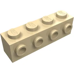 Brick Special 1 x 4 with 4 Studs on One Side / Tan