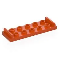 Plate Special 2 x 6 with 2 x 5 Studs and Door Stops on Top / Reddish Orange
