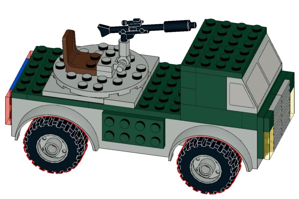 Lego Ukraine AA artillery vehicle.