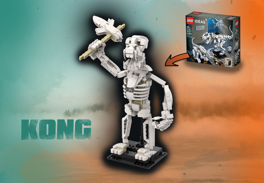 Lego Kong Skeleton - Lego Dinosaur Fossils