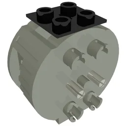 Battery Box, 4.5V, 2 x 4, 3 x C-Cell Polarity Switch / Light Gray