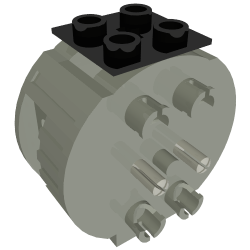 Lego Battery Box, 4.5V, 2 x 4, 3 x C-Cell Polarity Switch / Light Gray
