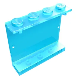 Panel 1 x 4 x 3 [Solid Studs] / Trans-Light Blue