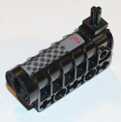 Lego Projectile Launcher, Cannon, Flat Bottom with Heat Shield on Dark Bluish Gray Background Pattern (Sticker) - Set 5985