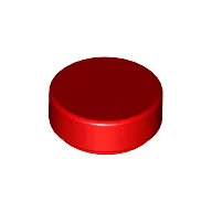 Tile Round 1 x 1 / Red