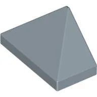 Brick Sloped 45° 2 x 1 Triple with Ovoid Bottom Pin / Sand Blue