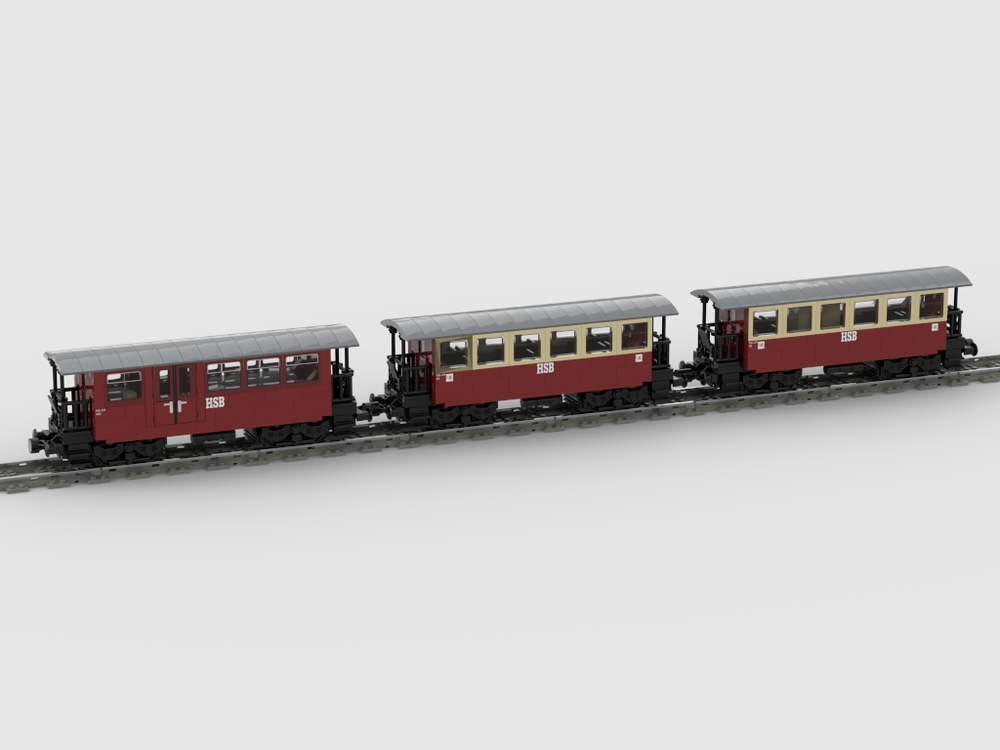 Lego Coaches of the Harzer Schmalspurbahnen HSB