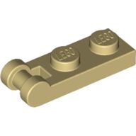Lego Plate Special 1 x 2 with Handle on End [Closed Ends] / Tan