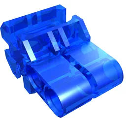 Technic Modular Connector / Trans-Dark Blue