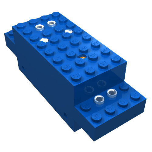 Lego Motor, Train, 4.5V, 4 x 12 x 3 1/3 Type 1 / Blue