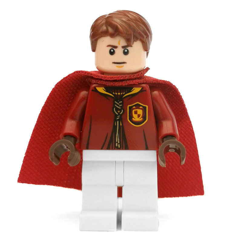 Lego Oliver Wood, Dark Red and White Gryffindor Quidditch Uniform