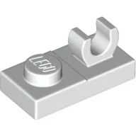 Plate Special 1 x 2, Top Clip [Open O] / White