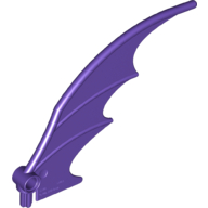 Lego Creature Body Part, Dragon Wing 8 x 10 [Plain] / Dark Purple