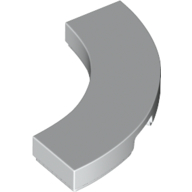 Lego Tile 3 x 3 Curved, Macaroni / White
