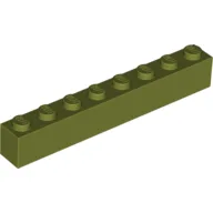 Brick 1 x 8 / Olive Green