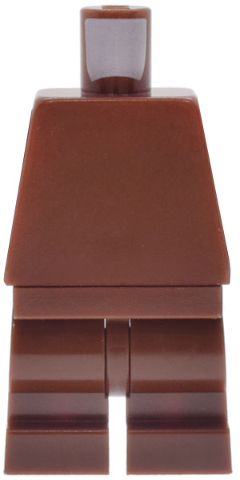 Lego Body SMART Minifigure, Torso with Reddish Brown Hips and Medium Legs with SMART Logo on Back Pattern