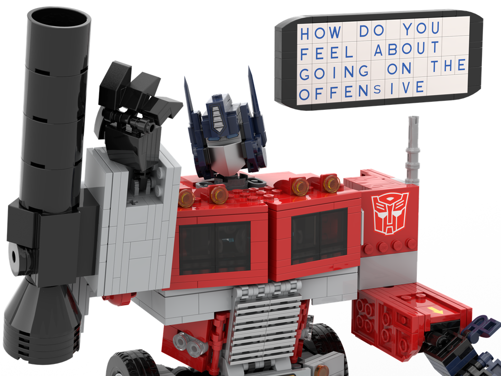 Lego Megatron arm + Fusion Cannon + Energon Mace for 10302: Optimus Prime
