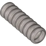 Hose, Ribbed 7mm D. 3L / 2.4cm / Flat Silver