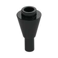 Lego Cone 1 x 1 Inverted with Bar at Bottom (Ice Cream Cone) / Black
