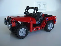 Red mini jeep