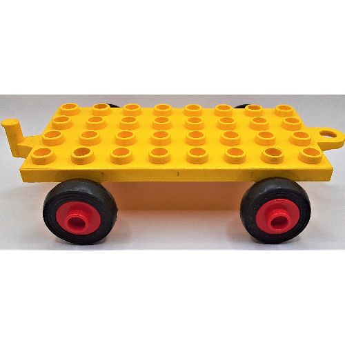 Lego Duplo Car Base 4 x 8 x 1/3 with Old Style Closed Hitch End / Yellow