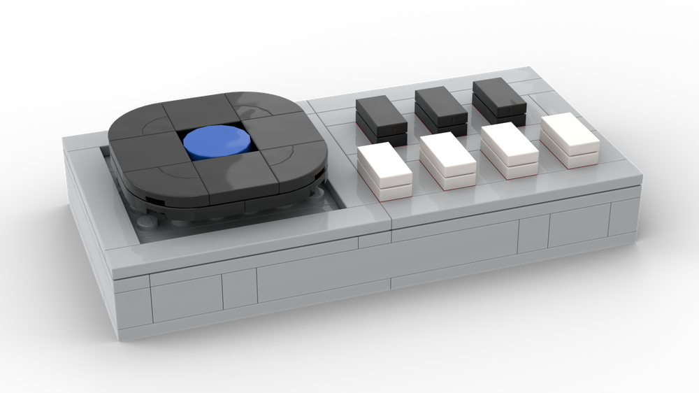 Lego beatmaniaIIDX controller with spinnable turntable