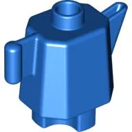 Duplo Teapot / Coffeepot, Indented Base / Blue