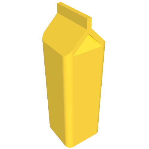 Lego Belville / Scala, Food, Milk Carton / Yellow