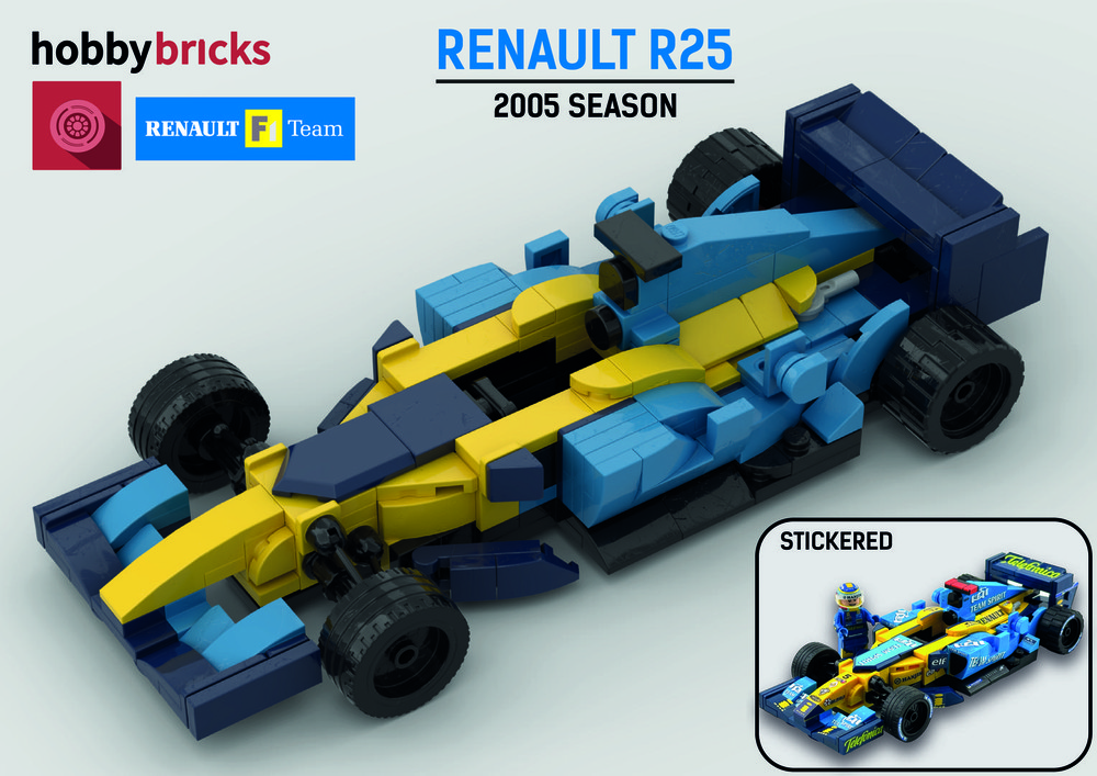Lego Renault R25 - F. Alonso / G. Fisichella - 2005 Season