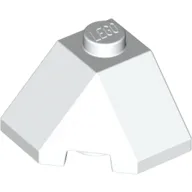 Brick Wedged, Sloped 45° 2 x 2 Corner / White