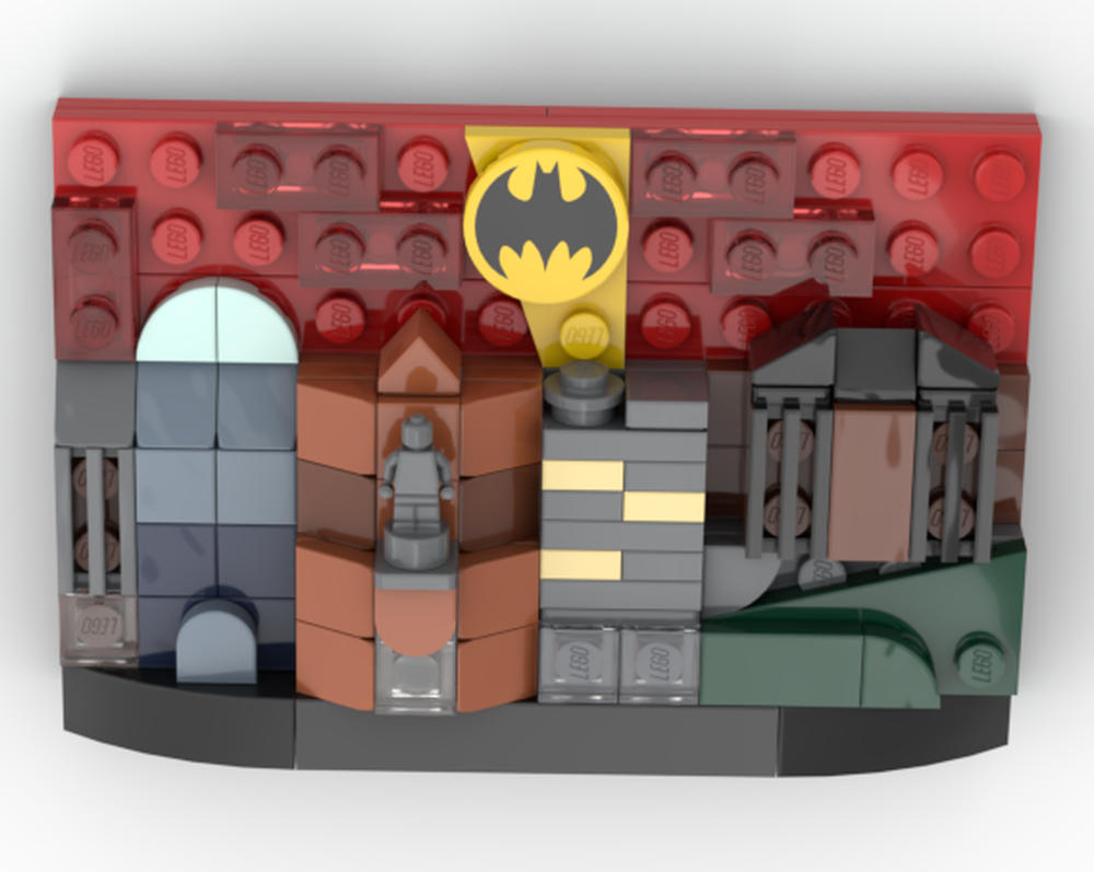 Lego Gotham Skyline TV Insert