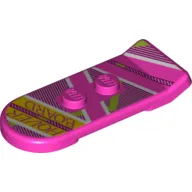 Equipment Hoverboard with Magenta, White and Lime Shapes and 'HOVER BOARD' Print / Dark Pink