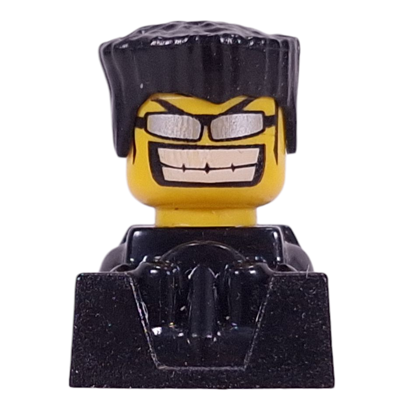 Lego Blue Racer, Black Hair
