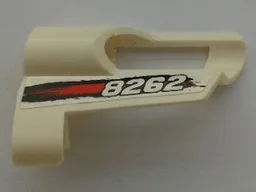 Technic, Panel Fairing # 5 Small Short, Large Hole, Side A with '8262', Black and Red Stains Pattern (Sticker) - Set 8262